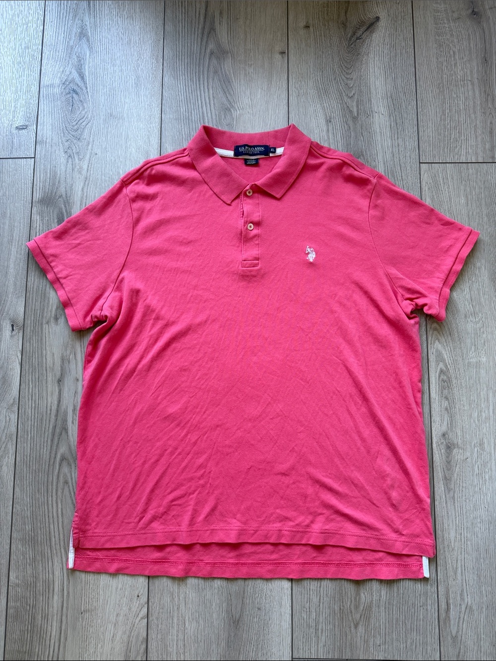 U.S.Polo Assn. Polo Shirt Men’s XL Luxury Feel Coral color Cruise Boating Vaca